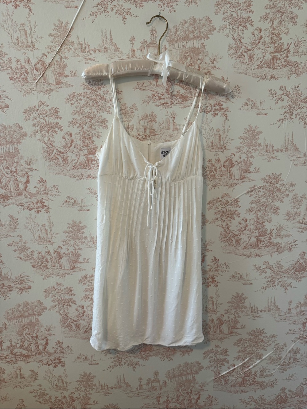 Princess Polly White Tie-Front Spaghetti Strap Camisole